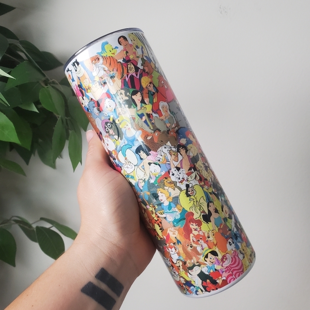 Disney Characters Themed Tumbler Stainless Steel 20oz NEW